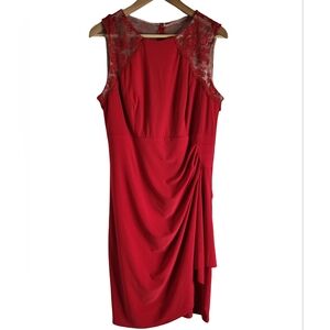 Stenay Scarlet Lace Accent Midi Dress